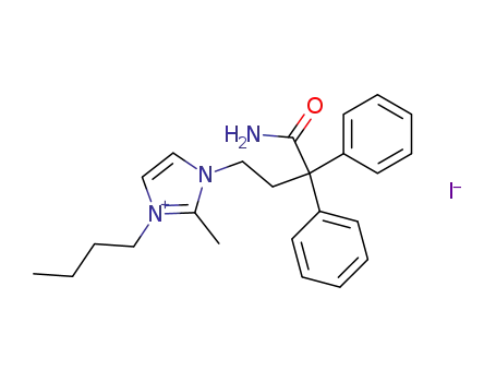 1-butyl-3-(3-carbamoyl-3,3-diphenyl-propyl)-2-methyl-3H-imidazol-1-ium; iodide