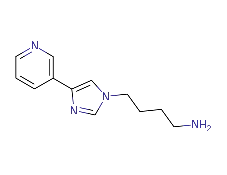 Molecular Structure of 173838-63-6 (4-[4-(3-Pyridyl)imidazol-1-yl]butylamine)