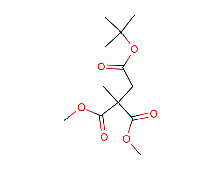 Molecular Structure of 144843-09-4 (1,2,2-Propanetricarboxylic acid, 1-(1,1-dimethylethyl) 2,2-dimethyl ester)