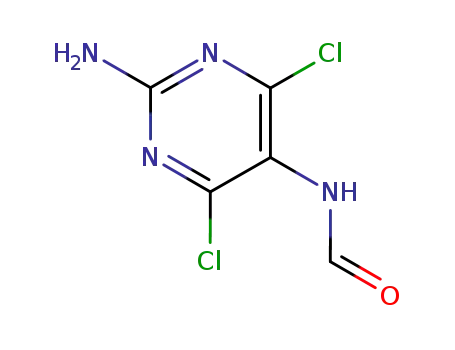 Molecular Structure of 171887-03-9 (N-(2-Amino-4,6-dichloro-5-pyrimidinyl)formamide)