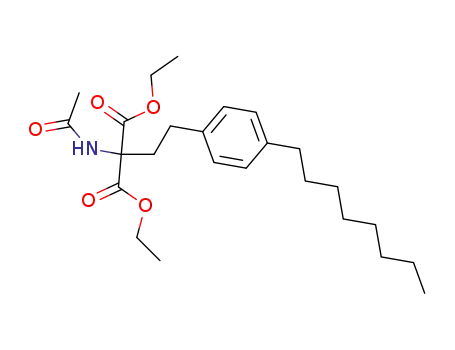 Molecular Structure of 162358-08-9 (diethyl 2-acetamido-2-(4-octylphenethyl)malonate)