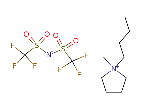 Molecular Structure of 223437-11-4 (1-BUTYL-1-METHYLPYRROLIDINIUM BIS(TRIFLUOROMETHYLSULFONYL)IMIDE)