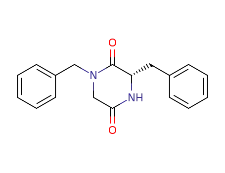 Molecular Structure of 169447-84-1 (2,5-Piperazinedione, 1,3-bis(phenylmethyl)-, (S)-)