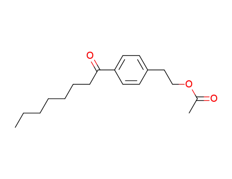 Molecular Structure of 162358-03-4 (1-Octanone,1-[4-[2-(acetyloxy) ethyl]phenyl]-)