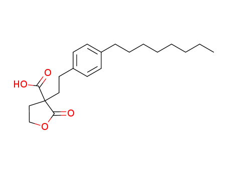 3-[2-(4-octyl-phenyl)-ethyl]-2-oxo-tetrahydro-furan-3-carboxylic acid