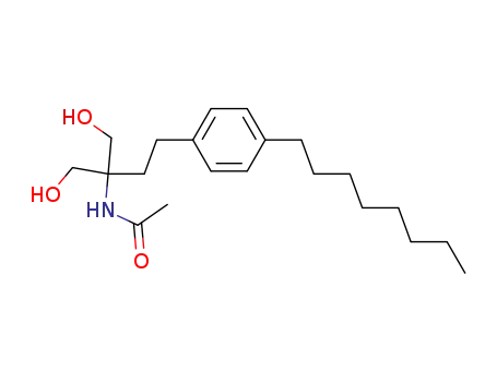 Molecular Structure of 249289-10-9 (N-(1-hydroxy-2-(hydroxymethyl)-4-(4-octylphenyl)butan-2-yl)acetamide)