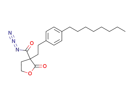 3-[2-(4-octyl-phenyl)-ethyl]-2-oxo-tetrahydro-furan-3-carbonyl azide