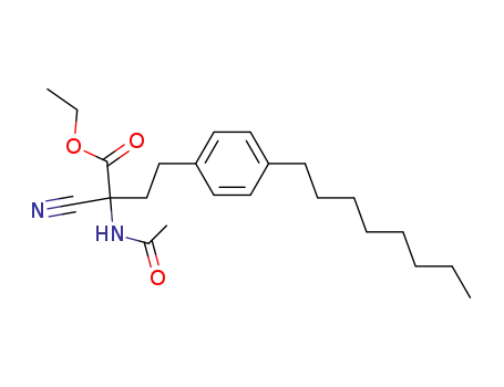 ethyl 2-acetamido-2-cyano-4-(4-octylphenyl)butyrate