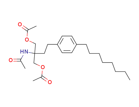 Molecular Structure of 162358-09-0 (N-[1,1-Bis[(acetyloxy)methyl]-3-(4-octylphenyl)propyl]acetamide)