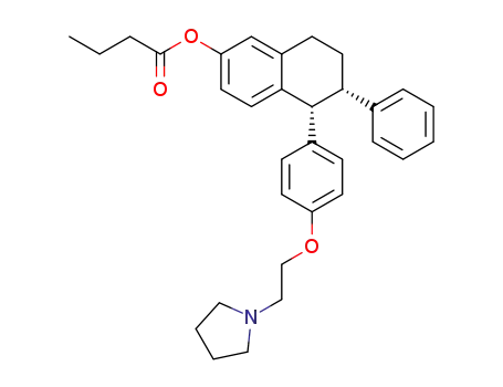 Butyric acid (5R,6S)-6-phenyl-5-[4-(2-pyrrolidin-1-yl-ethoxy)-phenyl]-5,6,7,8-tetrahydro-naphthalen-2-yl ester