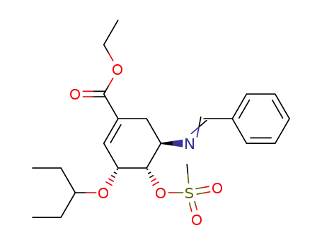 ethyl (3R,4S,5R)-5-N-benzylideneamino-3-(1-ethylpropoxy)-4-methanesulfonyloxy-1-cyclohexene-1-carboxylate