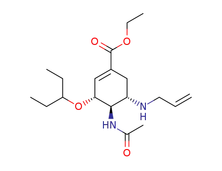 Molecular Structure of 312904-18-0 ((3R,4R,5S)-4-(acetylamino)-3-(l-ethylρroρoxy)-5-(2-ρropenylamino)-l- cyclohexene-1 -carboxylic acid ethyl ester)