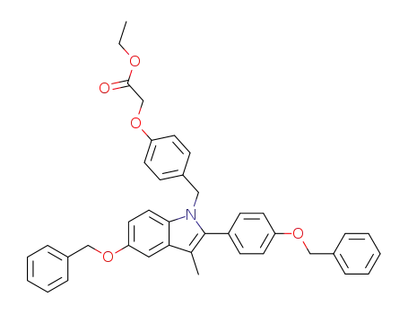 {4-[5-benzyloxy-2-(4-benzyloxy-phenyl)-3-methyl-indol-1-ylmethyl]-phenoxy}-acetic acid ethyl ester