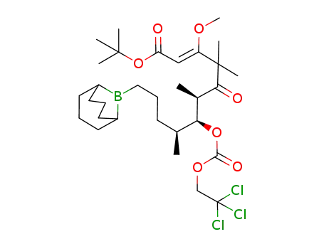 (Z)-(6R,7S,8S)-11-(9-Bora-bicyclo[3.3.1]non-9-yl)-3-methoxy-4,4,6,8-tetramethyl-5-oxo-7-(2,2,2-trichloro-ethoxycarbonyloxy)-undec-2-enoic acid tert-butyl ester
