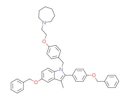 5-benzyloxy-2-(4-benzyloxy-phenyl)-3-methyl-1-[4-(2-azepan-1-yl-ethoxy)-benzyl]-1H-indole