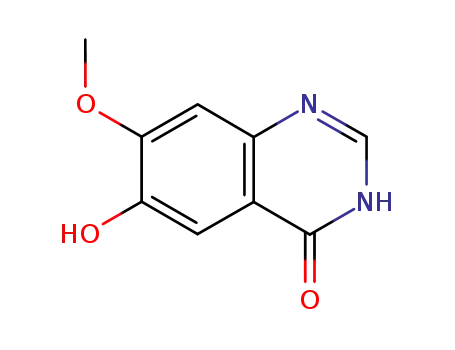 Molecular Structure of 179688-52-9 (6-Hydroxy-7-methoxy-3,4-dihydroquinazolin-4-one)