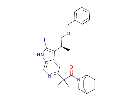 (S)-1-(2-Azabicyclo[2.2.2]oct-2-yl)-2-[3-(2-benzyloxy-1-methylethyl)-2-iodo-1H-pyrrolo[2,3-c]pyridin-5-yl]-2-methyl propan-1-one