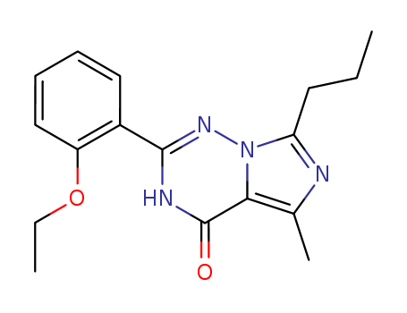 224789-21-3            C17H20N4O2              2-(2-ETHOXYPHENYL)-5-METHYL-7-PROPYL-3H-IMIDAZOL[5,1-F][1,2,4]-TRIAZIN-4-ONE