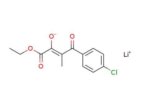 (Z)-4-(4-chloro-phenyl)-2-hydroxy-3-methyl-4-oxo-but-2-enoic acid ethyl ester lithium salt