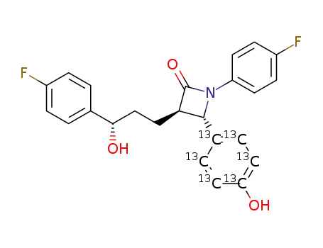 1-(4-fluorophenyl)-3-[3-(4-fluorophenyl)-3-hydroxypropyl]-4-([12C6]-4-hydroxyphenyl)-2-azetidinone