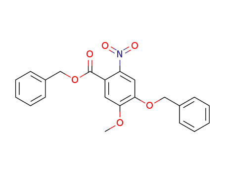 Molecular Structure of 205259-40-1 (Benzyl 4-(benzyloxy)-5-methoxy-2-nitrobenzoate)
