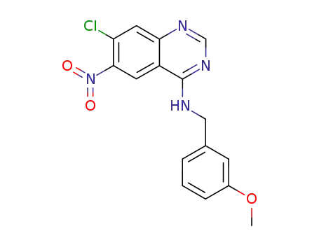 (7-chloro-6-nitro-quinazolin-4-yl)-(3-methoxy-benzyl)-amine