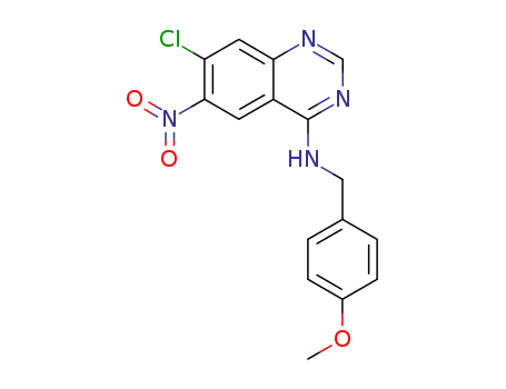 (7-chloro-6-nitro-quinazolin-4-yl)-(4-methoxy-benzyl)-amine