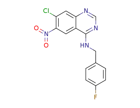 (7-chloro-6-nitro-quinazolin-4-yl)-(4-fluoro-benzyl)-amine