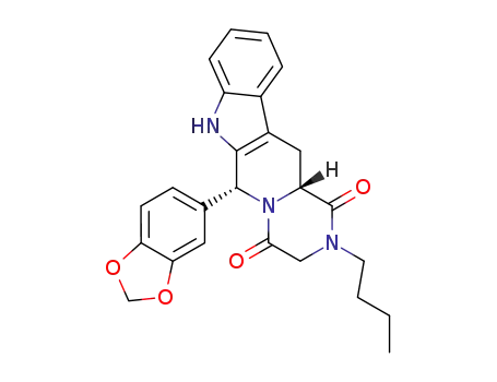 (6R,12aR)-6-(benzo[d][1,3]dioxol-5-yl)-2-butyl-2,3,6,7,12,12a-hexahydropyrazino[1',2':1,6]pyrido[3,4-b]indole-1,4-dione
