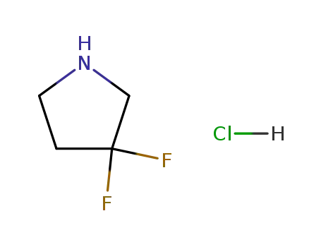 Molecular Structure of 163457-23-6 (3,3-Difluoropyrrolidine hydrochloride)
