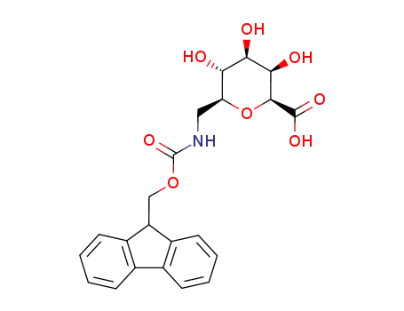 (3R,4R,5R,6S)-6-((((9H-fluoren-9-yl)methoxy)carbonylamino)methyl)-3,4,5-trihydroxytetrahydro-2H-pyran-2-carboxylic acid