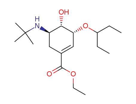 (3R,4S,5R)-[5-(tert-butylamino)-4-hydroxy-3-(pent-3-yloxy)]cyclohex-1-ene-1-carboxylic acid ethyl ester