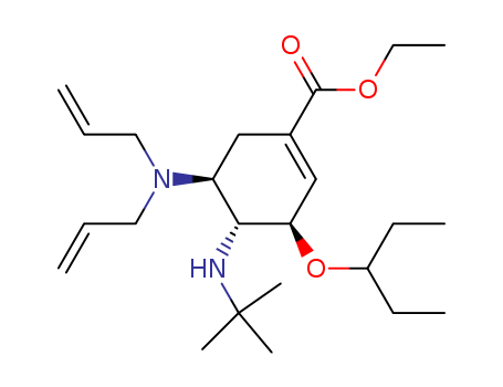 1-Cyclohexene-1-carboxylic acid,
4-[(1,1-dimethylethyl)amino]-5-(di-2-propenylamino)-3-(1-ethylpropoxy)-
, ethyl ester, (3R,4R,5S)-