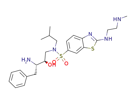 2-(2-Methylamino-ethylamino)-benzothiazole-6-sulfonic acid ((2R,3S)-3-amino-2-hydroxy-4-phenyl-butyl)-isobutyl-amide