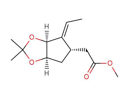 [(3aS,4E,5S,6aR)-4-ethylidene-2,2-dimethyltetrahydro-3aH-cyclopenta[d][1,3]dioxol-5-yl]acetic acid methyl ester
