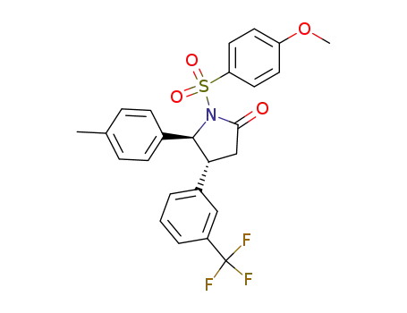 trans-1-(4-methoxyphenylsulfonyl)-5-p-tolyl-4-(3-(trifluoromethyl)phenyl)pyrrolidin-2-one