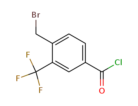 Molecular Structure of 948553-14-8 (4-(Bromomethyl)-3-(trifluoromethyl)-Benzoylchloride)