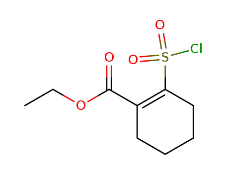 Molecular Structure of 243984-26-1 (ethyl 2-(chlorosulfonyl)cyclohex-1-enecarboxylate)