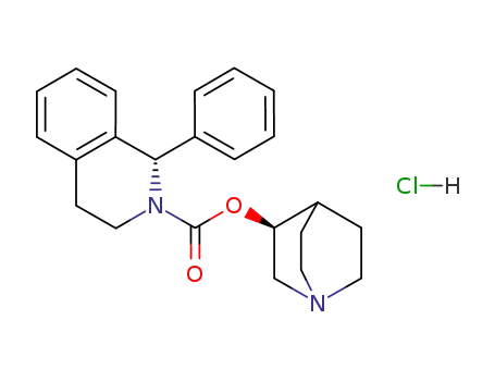 (1S,3'S)-quinuclidin-3'-yl 1-phenyl-1,2,3,4-tetrahydroisoquinoline-2-carboxylate monohydrochloride