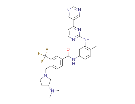 4-[(R)-3-(dimethylamino)pyrrolidin-1-ylmethyl]-3-trifluoromethyl-N-{4-methyl-3-[4-(5-pyrimidinyl)pyrimidin-2-ylamino]phenyl}benzamide