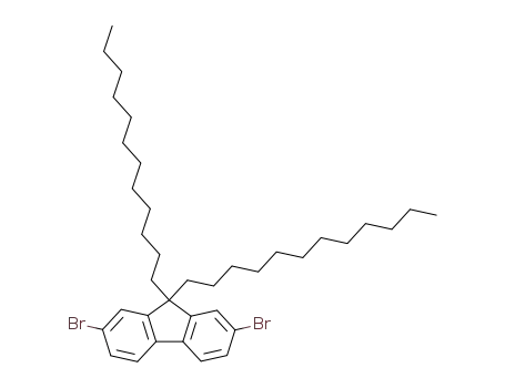 Molecular Structure of 286438-45-7 (9 9-DIDODECYL-2 7-DIBROMOFLUORENE  97)