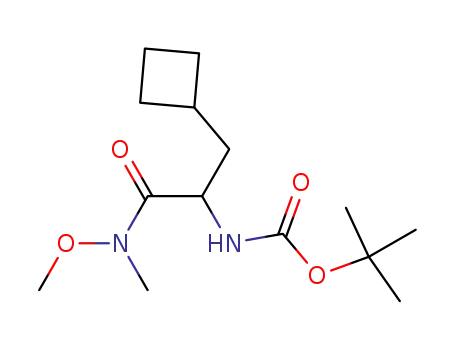 Molecular Structure of 394735-18-3 ([1-(CyclobutylMethyl)-2-(MethoxyMethylaMino)-2-oxoethyl]-carbaMic Acid 1,1-DiMethylethyl Ester)