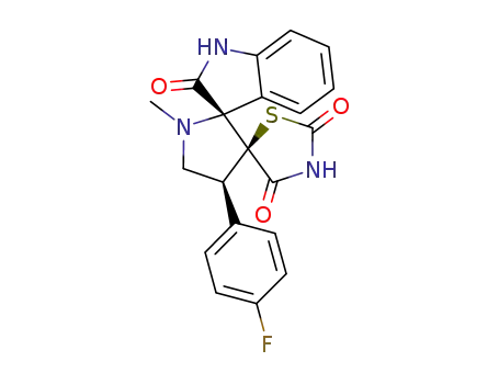 1-N-methyl-spiro[2.3']oxindole-spiro[3.5'']thiazoline-2'',4''-dione-4-(4-fluorophenyl)-pyrrolidine