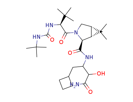 (1R,2S,5S)-N-[3-Amino-1-(cyclobutylmethyl)-2-hydroxy-3-oxopropyl]-3-[(2S)-2-[[[(1,1-dimethylethyl)amino]carbonyl]amino]-3,3-dimethyl-1-oxobutyl]-6,6-dimethyl-3-azabicyclo[3.1.0]hexane-2-carboxamide