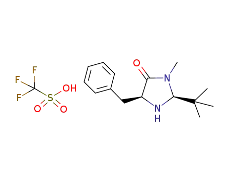 (2S,5S)-5-benzyl-2-tert-butyl-3-methyl-imidazolidin-4-one triflate