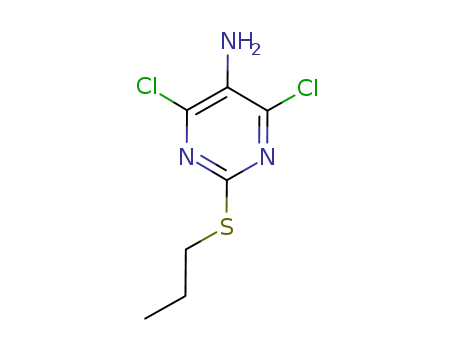 145783-15-9,4,6-dichloro-2-propylthiopyrimidine-5-amine,4,6-dichloro-2-propylthiopyrimidine-5-amine;5-amino-4,6-dichloro-2-propylthiopyrimidine;EX-7178;5-Amino-4,6-dichloro-2-(propylthio)pyrimidine;