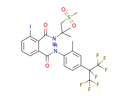 Molecular Structure of 272451-65-7 (1,2-Benzenedicarboxamide,N2-[1,1-dimethyl-2-(methylsulfonyl)ethyl]-3-iodo-N1-[2-methyl-4-[1,2,2,2-tetrafluoro-1-(trifluoromethyl)ethyl]phenyl]-)