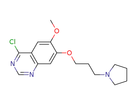 Molecular Structure of 199327-69-0 (4-Chloro-6-Methoxy-7-(3-pyrrolidin-1-yl-propoxy)-quinazoline)
