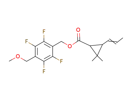 Molecular Structure of 240494-70-6 ([2,3,5,6-tetrafluoro-4-(methoxymethyl)phenyl]methyl 2,2-dimethyl-3-pro p-1-enyl-cyclopropane-1-carboxylate)