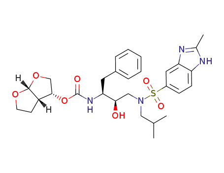 [(1S,2R)-2-hydroxy-3-[[(2-methylbenzimidazol-5-yl)sulfonyl](2-methylpropyl)amino]-1-(phenylmethyl)propyl]carbamic acid [(3R,3aS,6aR)-hexahydrofuro[2,3-b]furan-3-yl] ester